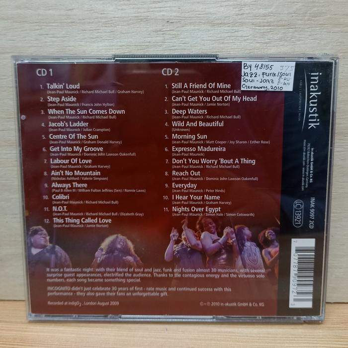 CD incognito - live in london (the 30th anniversary concert) - Gambar 2