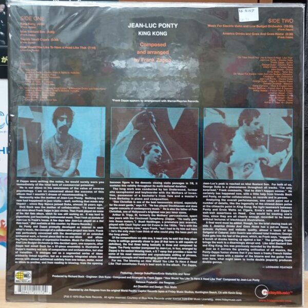 Vinyl Luc Ponty Plays The Music Of Frank Zappa - King Kong Jean