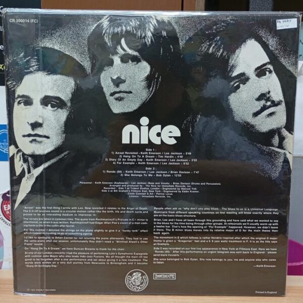 Vinyl The Nice - Nice Featuring Keith Emerson, Lee Jackson, Brian Davison